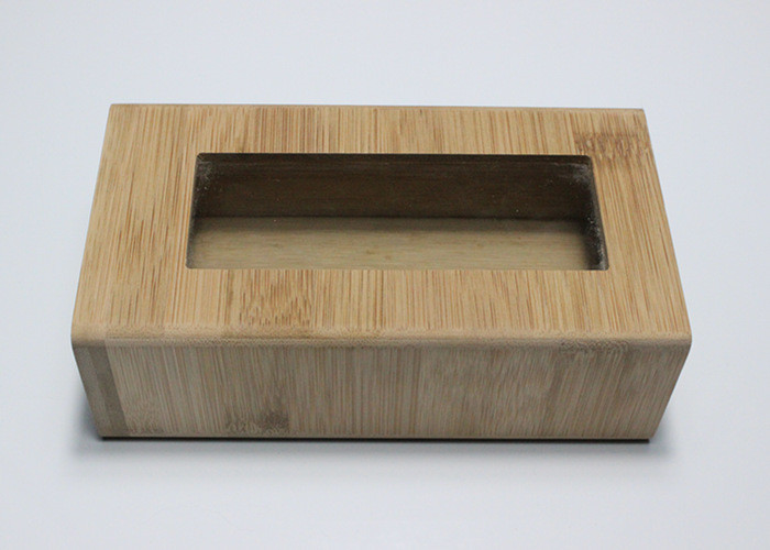 Wholesale Custom Natural Draw Type Bamboo Gift Box With Clear Glass Top Lid from china suppliers