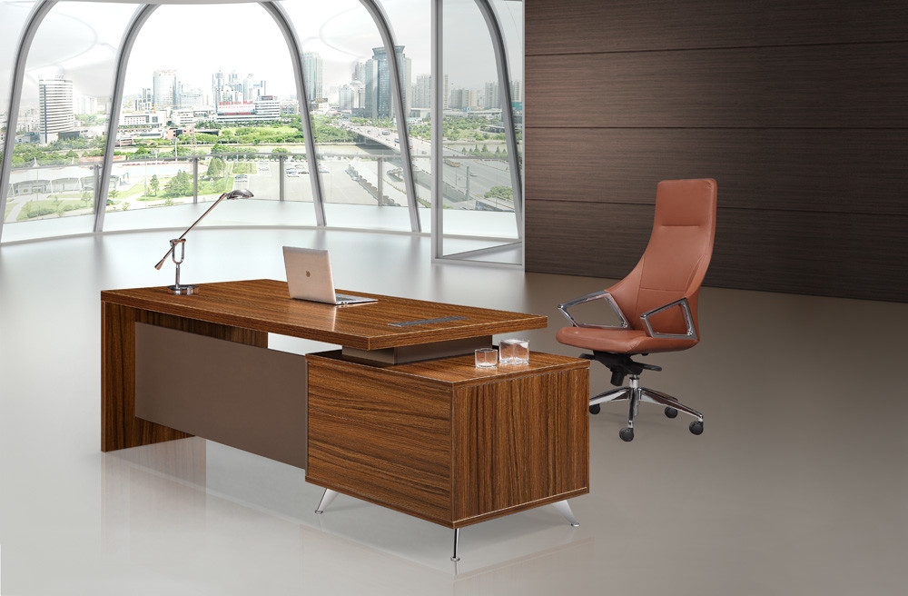 Wholesale Brown Executive Desk 200cm With Extention Modesty And Mobile Pedestal from china suppliers