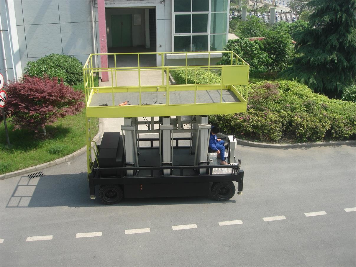 Wholesale Six Mast 12m Self Propelled Aerial Lift 400kg Capacity With Big Platform from china suppliers