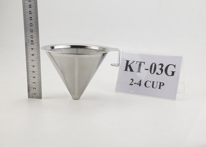 Wholesale Customized  Logo Stainless Steel Coffee Filter For Making 1-4 Cups from china suppliers