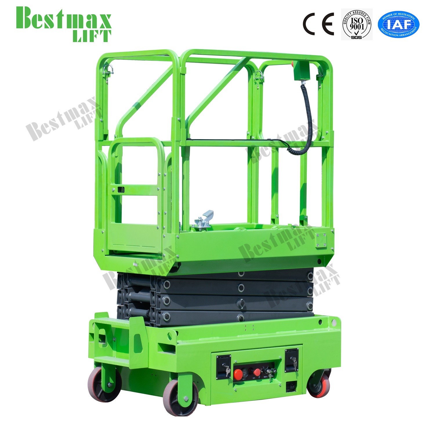 Buy cheap 3m Platform Height Mini Scissor Lift Manual Pushing Aerial Work Platform With CE from wholesalers