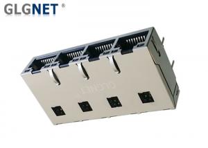 Wholesale 1000 Base T RJ45 Multiple Port Connectors With 50 U" Gold Plating Tab Up from china suppliers