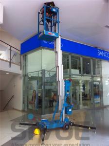 Wholesale 10m Single Mast Blue Hydraulic Lift Ladder 120kg Load For Office Buildings from china suppliers