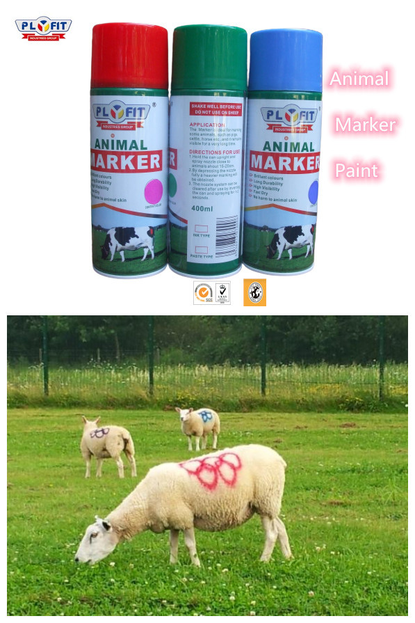 Wholesale Plyfit Animal Marker Paint 500ml Aerosol Spray Paint For Animal Pig / Sheep / Horse Tail from china suppliers