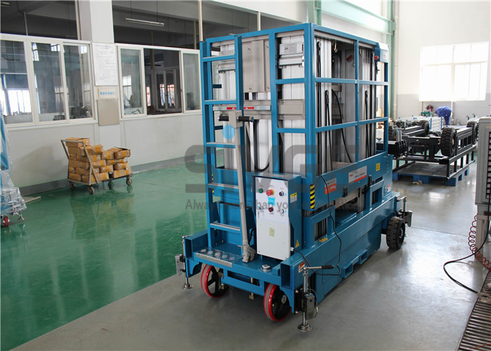 Wholesale 400kg Capacity 12 Meter Mobile Scissor Lift Platform Four Mast For Two Men from china suppliers