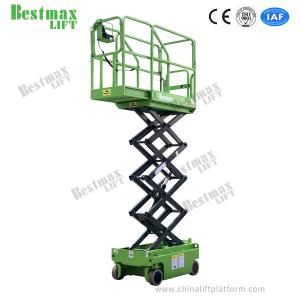 Wholesale Self Propelled Hydraulic Turning Wheels Mini Scissor Lift Work Platform For 1 Man from china suppliers