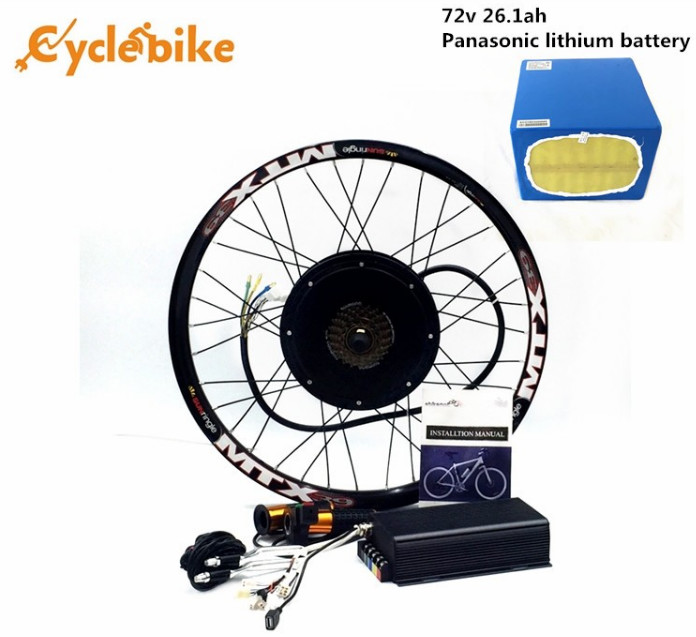 Quality 72v 5000w Motor Rear Wheel Electric Bike Conversion Kit For Enduro Ebike And Motorcycle Kit for sale