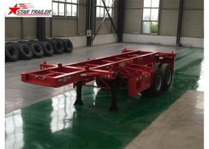 Wholesale 2 Axles Tipper Hydraulic Flatbed Trailer , 50T Flatbed Truck Trailer from china suppliers