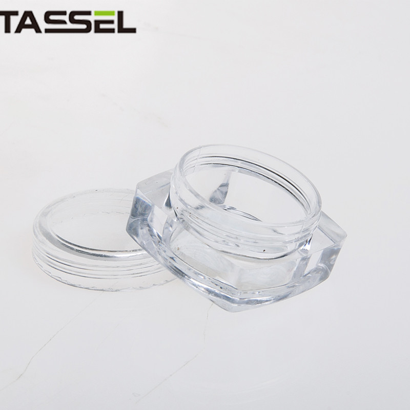 Wholesale Non Spill Empty Cosmetic Jars 3g PS Material Transparent Plastic Lotion Jars from china suppliers