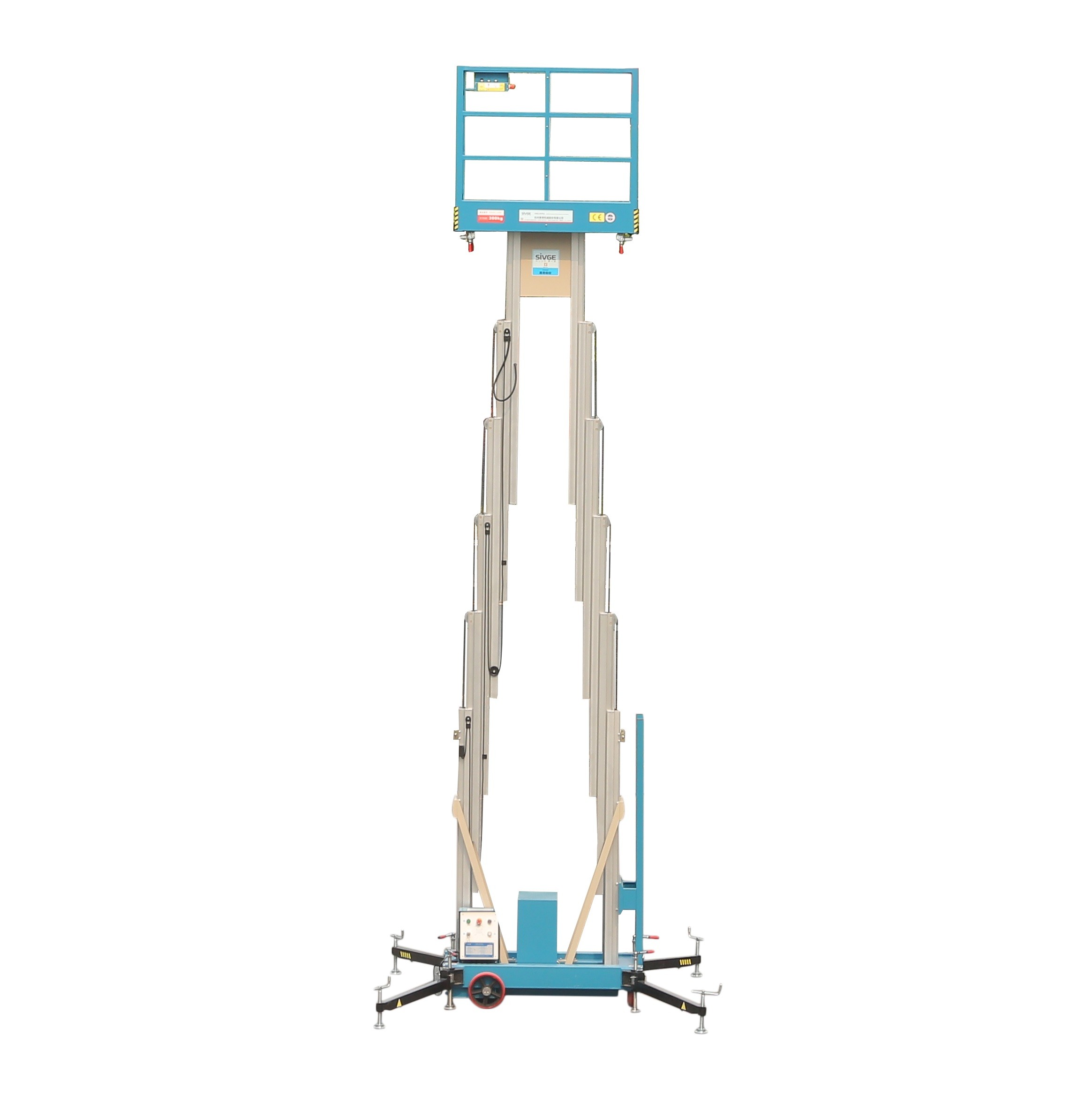 Wholesale 12 M Aluminum Alloy Double Mast Man lift Aerial Work Platform aerial platform lift from china suppliers