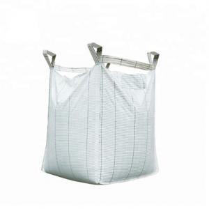 Full Open Top Industrial Bulk Bags , White Flat Bottom FIBC Jumbo Bags