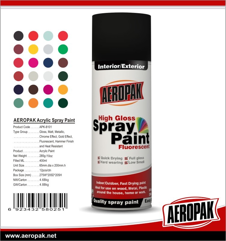 Wholesale Colorful with fast dry all purpose spray paint Acrylic Resin AEROPAK painting from china suppliers