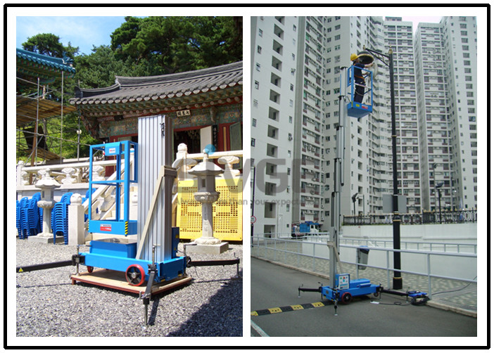 Wholesale Vertical Single Mast Lift Aluminum Work Platform With 10 Meter Platform Height from china suppliers