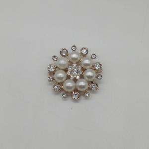 Wholesale Pearl Flower Shoe Brooch Accessories , Zinc Alloy Small Shoe Clips Fashionable from china suppliers