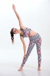 OEM women yoga pants polyester spandex fabric bodybuilding gymwear