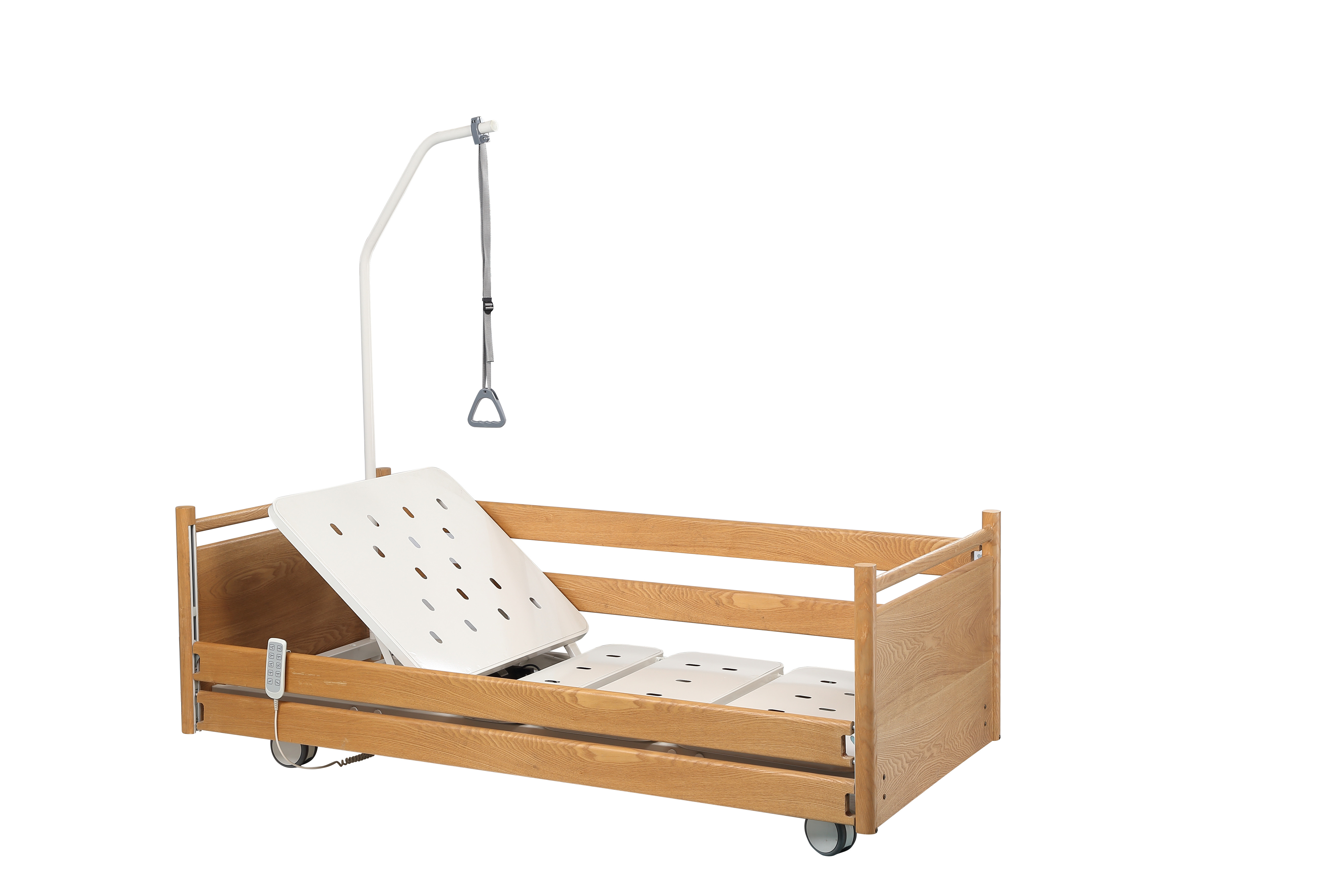 Wholesale 2190 * 970 * 300 - 760mm Home Care Bed For Paralysis Patient Wooden Handrails from china suppliers