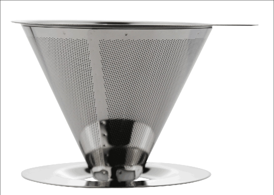 Wholesale Double Layer Mesh Stainless Steel Coffee Filter Cone For 2  Cups , 85mm Height from china suppliers