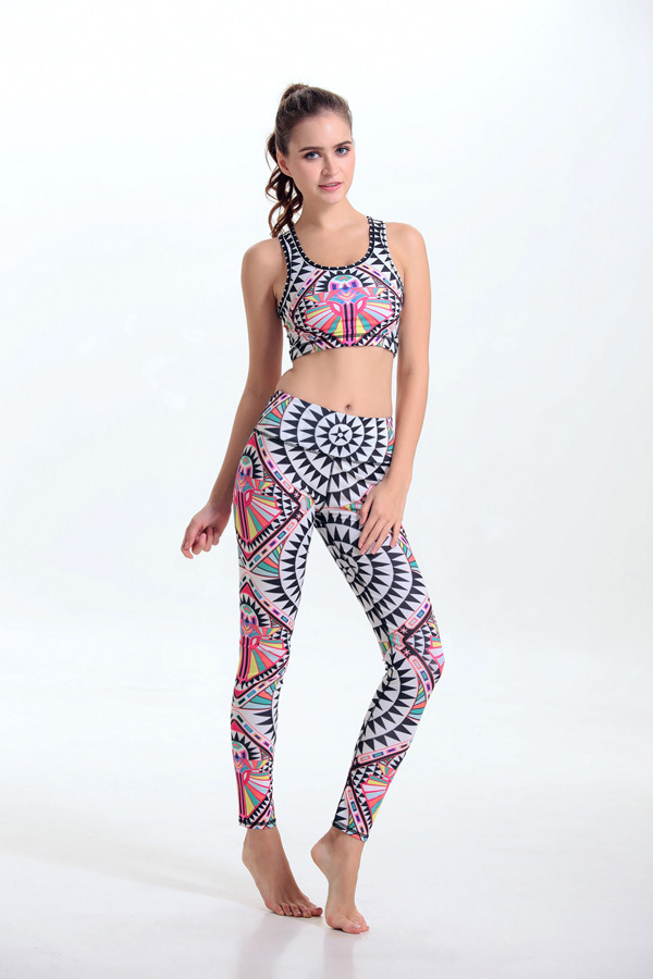 Buy cheap women sexy leggings fitness polyester spandex colorful printing women yoga from wholesalers