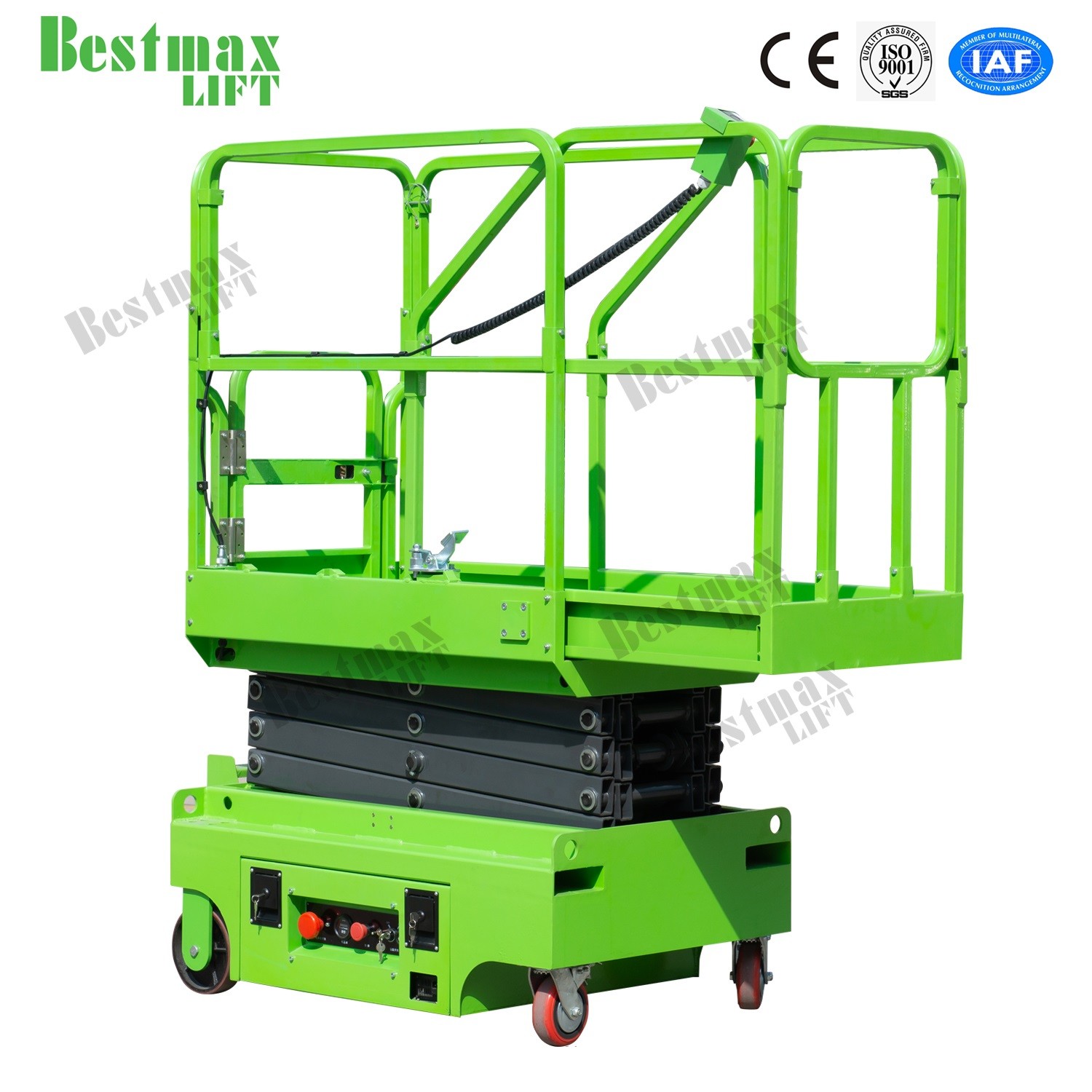 Wholesale 3m Platform Height Mini Scissor Lift Manual Pushing Aerial Work Platform With CE from china suppliers