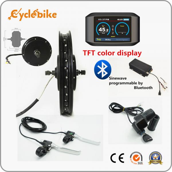 Quality TFT Colour Display 72v 5000w Ebike Conversion Kit With 2 Years Warranty for sale