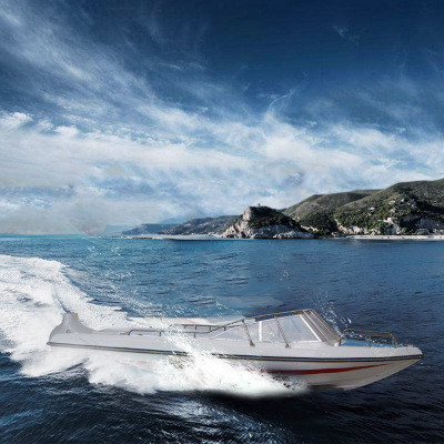 Wholesale 100hp 70Km/H  Leisure Yacht Commercial FiberGlass Luxury Speed Boat from china suppliers