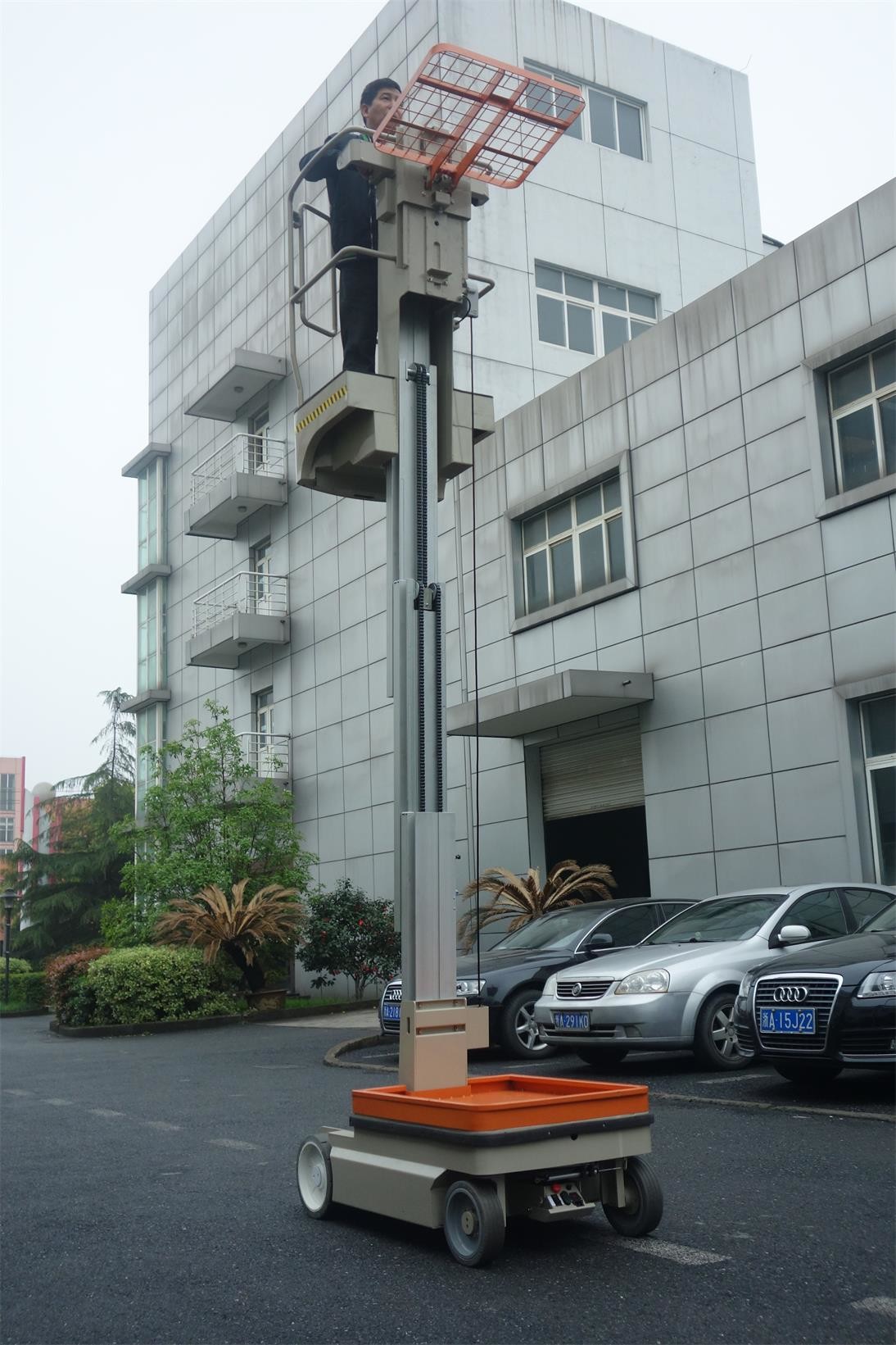 Wholesale Vertical Mast Type One Man lift Electric Aerial Work Platform Order Picker For Warehouse from china suppliers