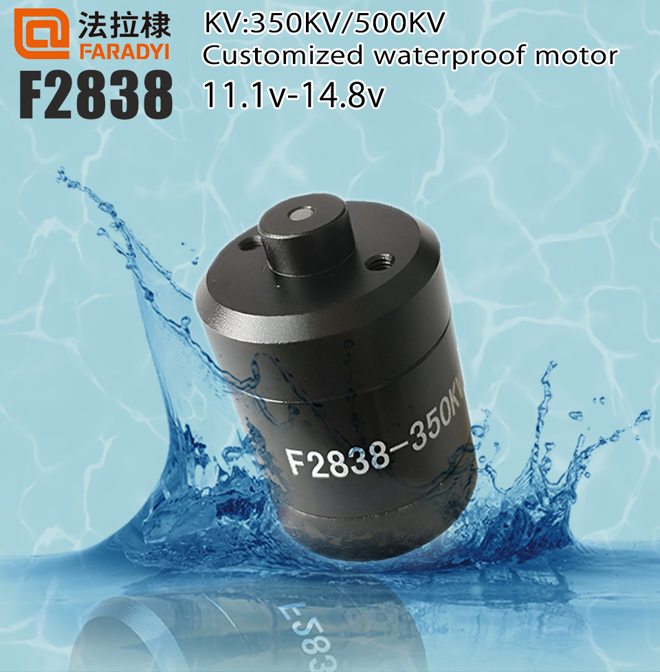 Faradyi Customized 12V 350/500KV Low Noise Waterproof BLDC Underwater Motor With Propeller