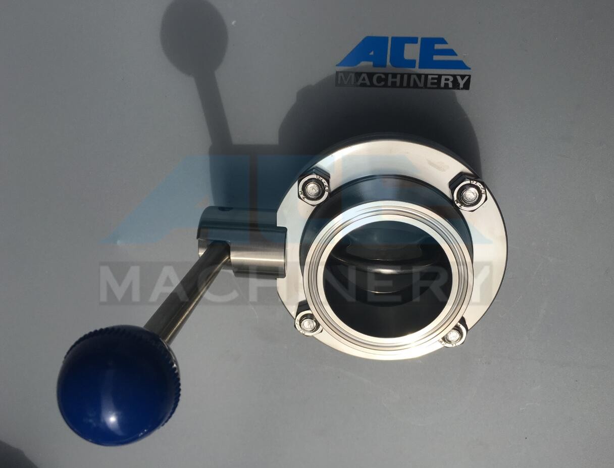 Wholesale Stainless Steel Sanitary Butterfly Valve with Weld/Nut End (ACE-DF-2D) from china suppliers