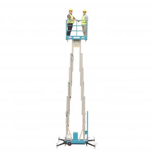 Wholesale 14 M Working Height Compact Double Mast Aluminum Mobile Aerial Work Platform from china suppliers