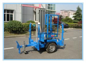 Wholesale Vertical Aluminium Alloy Truck Mounted Man Lift , Single Mast Electric Boom Lift from china suppliers