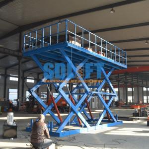 China 12T Double Scissor Lift Table , Stationary Hydraulic Lift Platform For Goods on sale