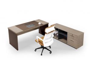 Wholesale BV Assured Ergonomic Office Furniture , Wood Executive Desk With Side Cabinet from china suppliers