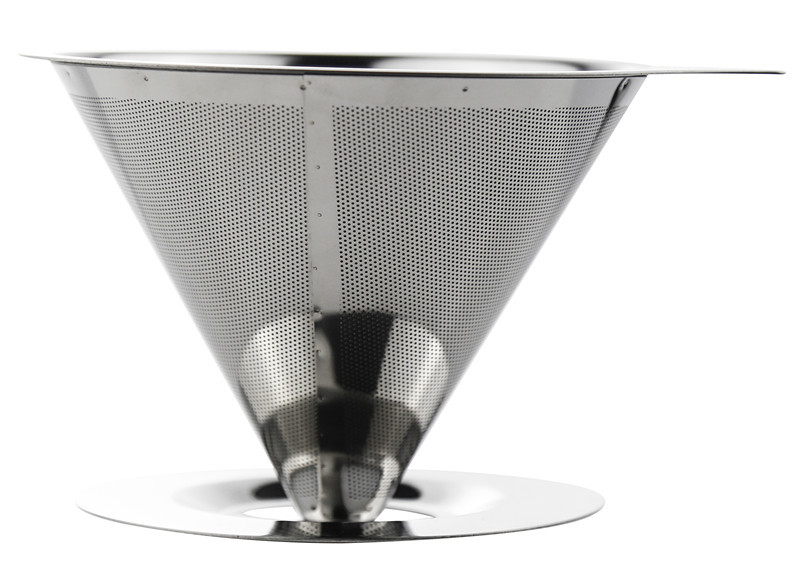 Wholesale Durable Pour Over Coffee Filter Cone With Stand , Metal Coffee Dripper from china suppliers