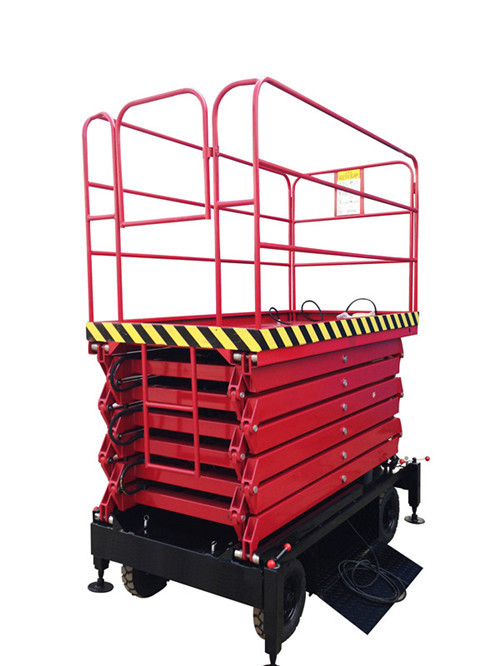 China 1.5Kw 9 Meters Hydraulic Mobile Boom Lift for Painting, Cleaning on sale