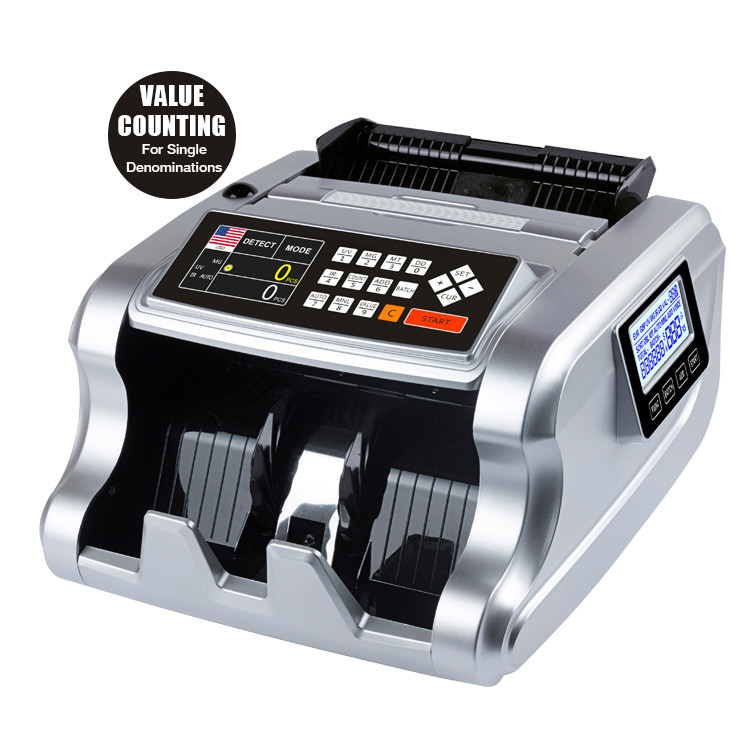 Buy cheap LCD TFT Display 110mm Money Counter Machines SGD Battery Operated Money Counting from wholesalers