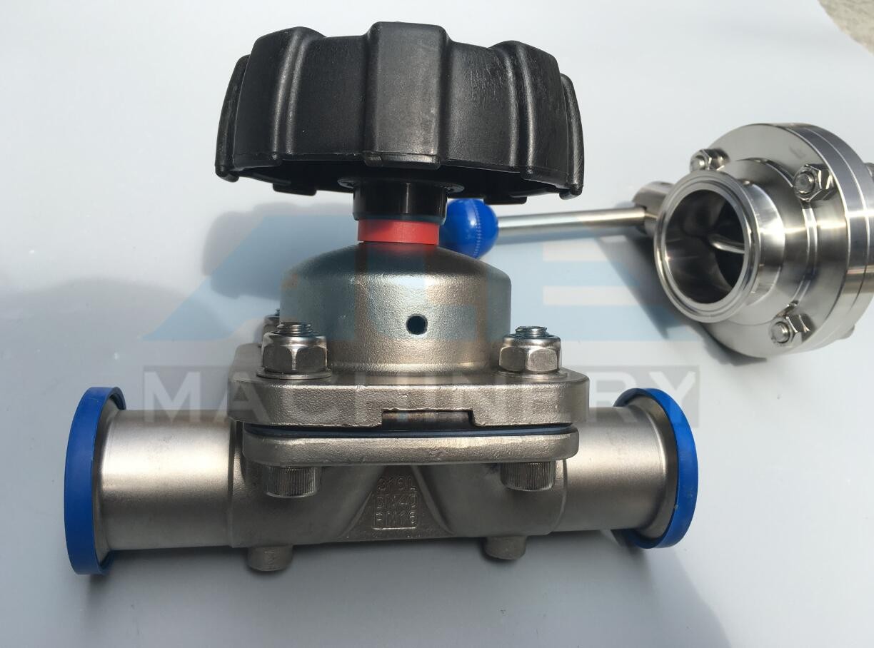 Wholesale Stainless Steel Three Way Sanitary Diaphragm Valve (ACE-GMF-C1) from china suppliers