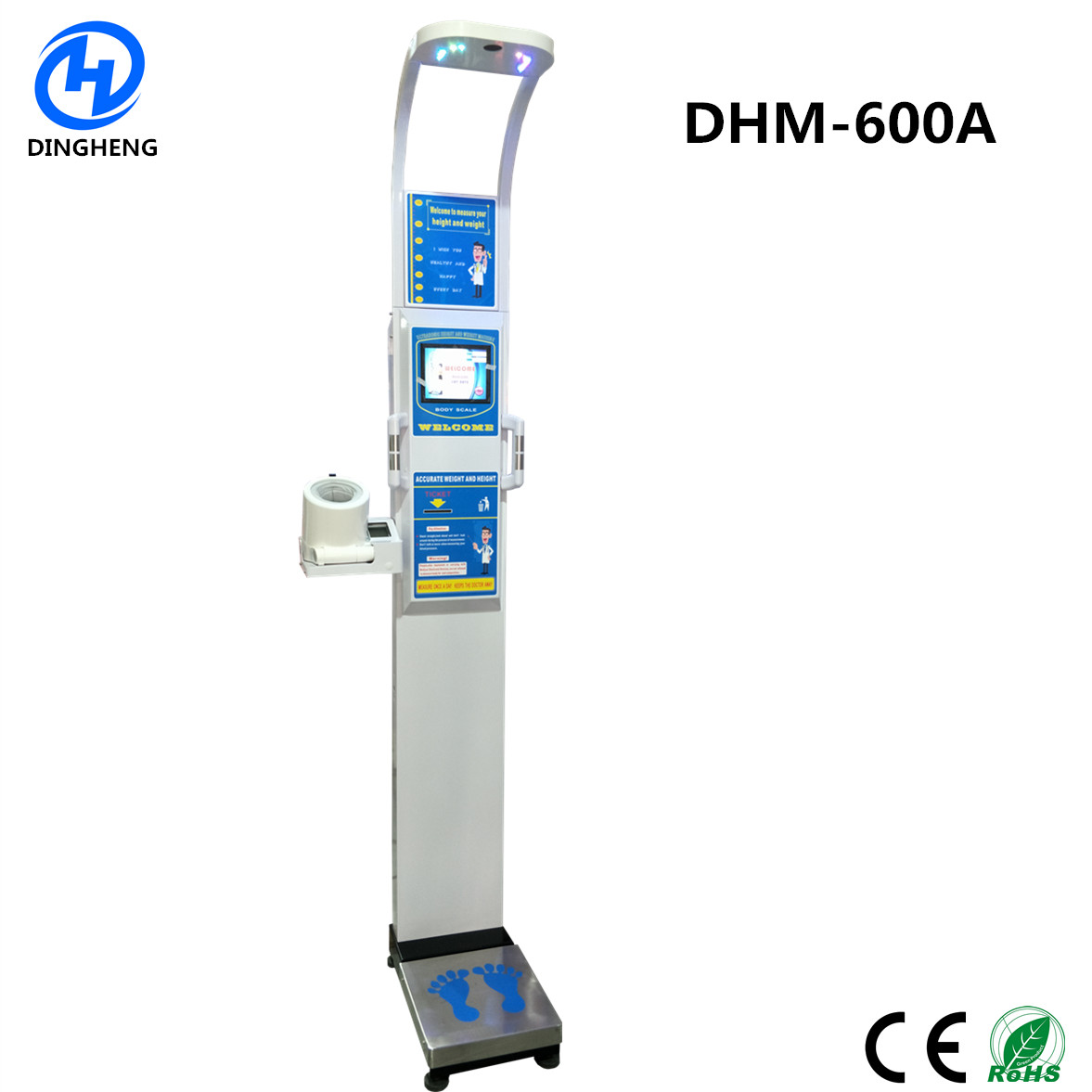 Wholesale DHM-600A Medical Ultrasonic height weight bmi scale with blood pressure Medical height and weight scale from china suppliers