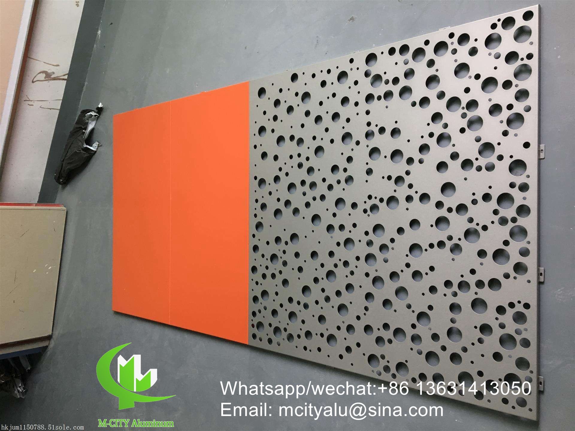 perforated 3mm metal aluminum cladding panel with powder coated for facade curtain wall solid panel single panel