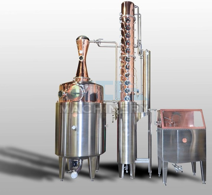 Wholesale 600L Moonshine/Whiskey/Vodka Copper Distiller Spirit Distiller from china suppliers
