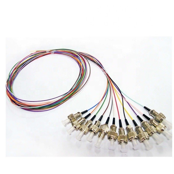 Wholesale 0.9mm Tight Buffer Fiber Optic Pigtail ST UPC Connector 12 Colors 12 Fibers from china suppliers