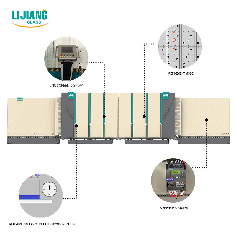 Wholesale LJBZ2535G Automatic Vertical Insulating Glass Inflatable Inside and Outside Plate Production Line Adopt SIEMENS Control from china suppliers
