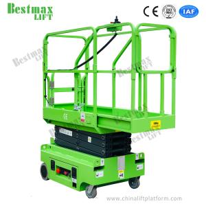Wholesale Swivel Wheels Type 240kg Load Mini Scissor Lift Full Electric High Performance from china suppliers