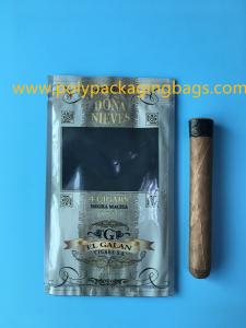 Wholesale Custom cigar moisturizing fresh zipper ziplock bag with transparent window from china suppliers