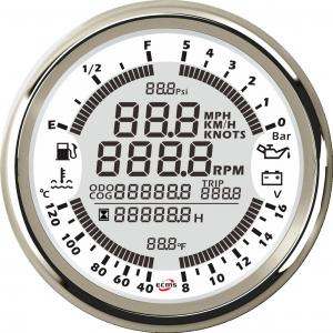 Wholesale Black 85mm 16V 5Bar Multi Function Boat Gauges Yacht Instrument from china suppliers