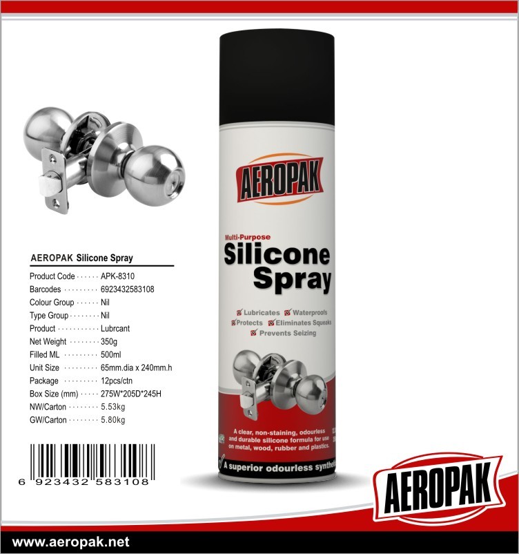 Wholesale AEROPAK multi-purpose silicone spray lubricates  Mould release spray silicone lube from china suppliers