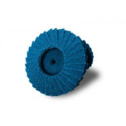 China 4.5" 200 Grit Mini Flap Disc For Sanding Wood Zirconia Oxide Type R Blue Color for sale