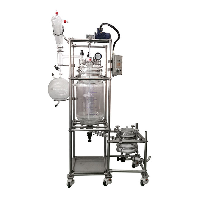 Wholesale Customazation Glass Jacketed Laboratory Reactor 1 - 100L Semi-Automatic from china suppliers