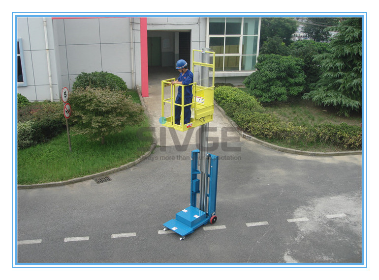 Wholesale Warehouse Order Picker 2.8m Mast Type , Hydraulic Aluminum Stock Picker Lift from china suppliers
