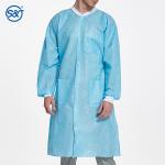 Non Woven Clothing Disposable Work Clothes Disposable Safety Lab Coat Jacket OEM