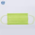 Disposable Medical / Surgical Face Mask Respirator Fresh Green Cotton Ear Loops